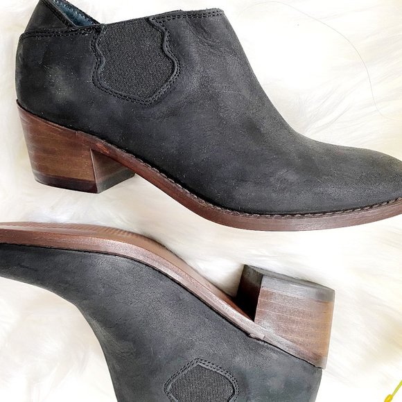 Wolverine Alice black leather ankle bootie boots - Picture 6 of 8